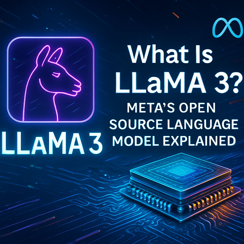Illustration logo of Llama 3 by Meta