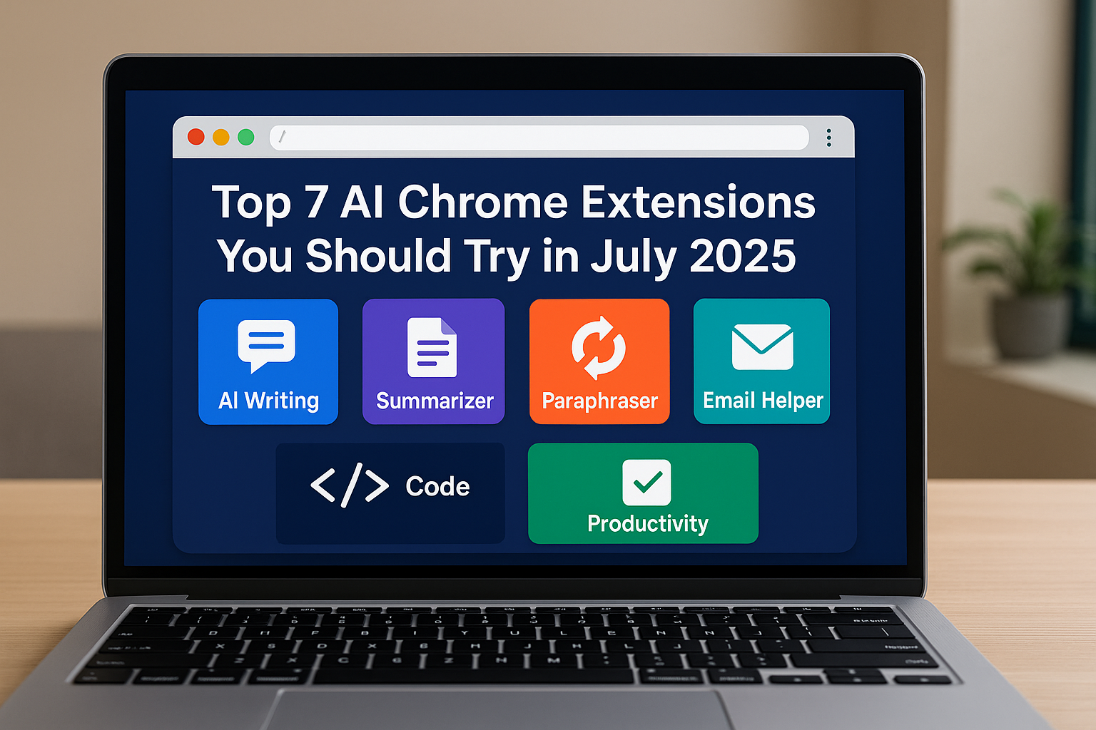AI tools interface on Chrome browser