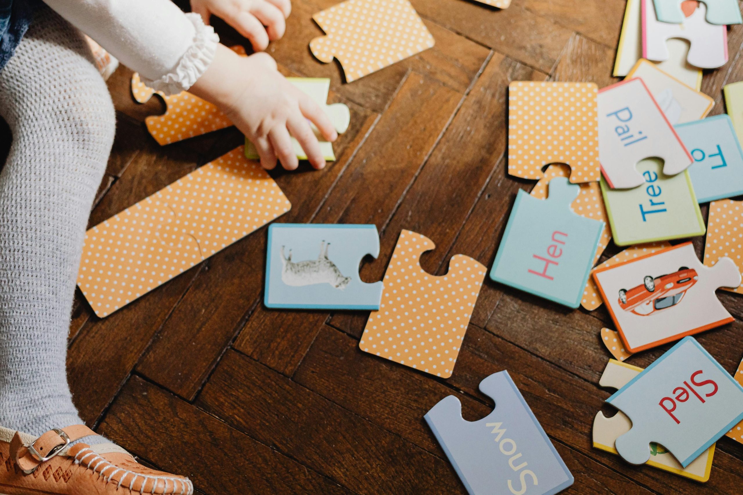 colorful puzzle matching game for toddlers